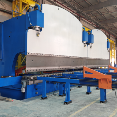Máy ép thủy lực CNC Tandem với Lực làm việc 2X1200 tấn và Chiều dài bàn 2X6250mm cho tuổi thọ cao