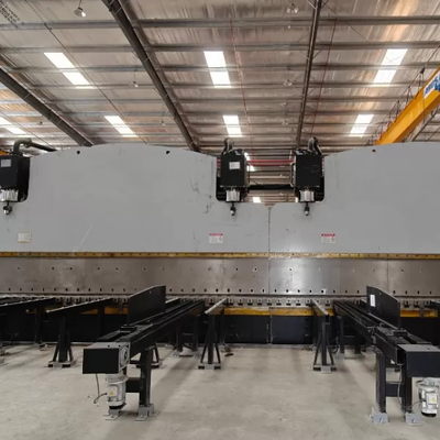 Phanh ép song song CNC 2×650Ton 7M hạng nặng dành cho sản xuất cột đèn hình côn và hình bát giác dài