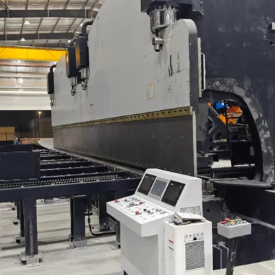 Phanh ép song song CNC 2×650Ton 7M hạng nặng dành cho sản xuất cột đèn hình côn và hình bát giác dài
