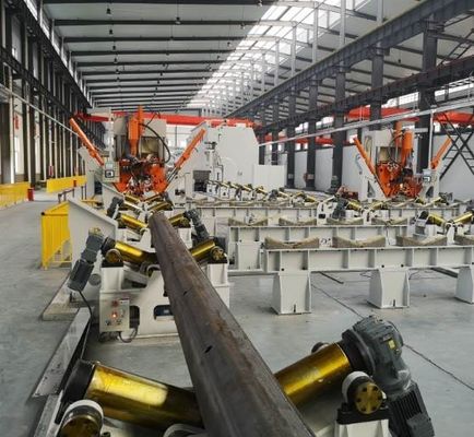 Chiều kính tối đa 500mm 12000mm Light Pole Shut Welding Machine Cho Cột Truyền thông 5G