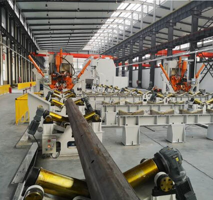Máy hàn tự động CNC sản xuất cột đèn đường kính 14m, mã HM2500/14000, đường kính tối đa 2500mm